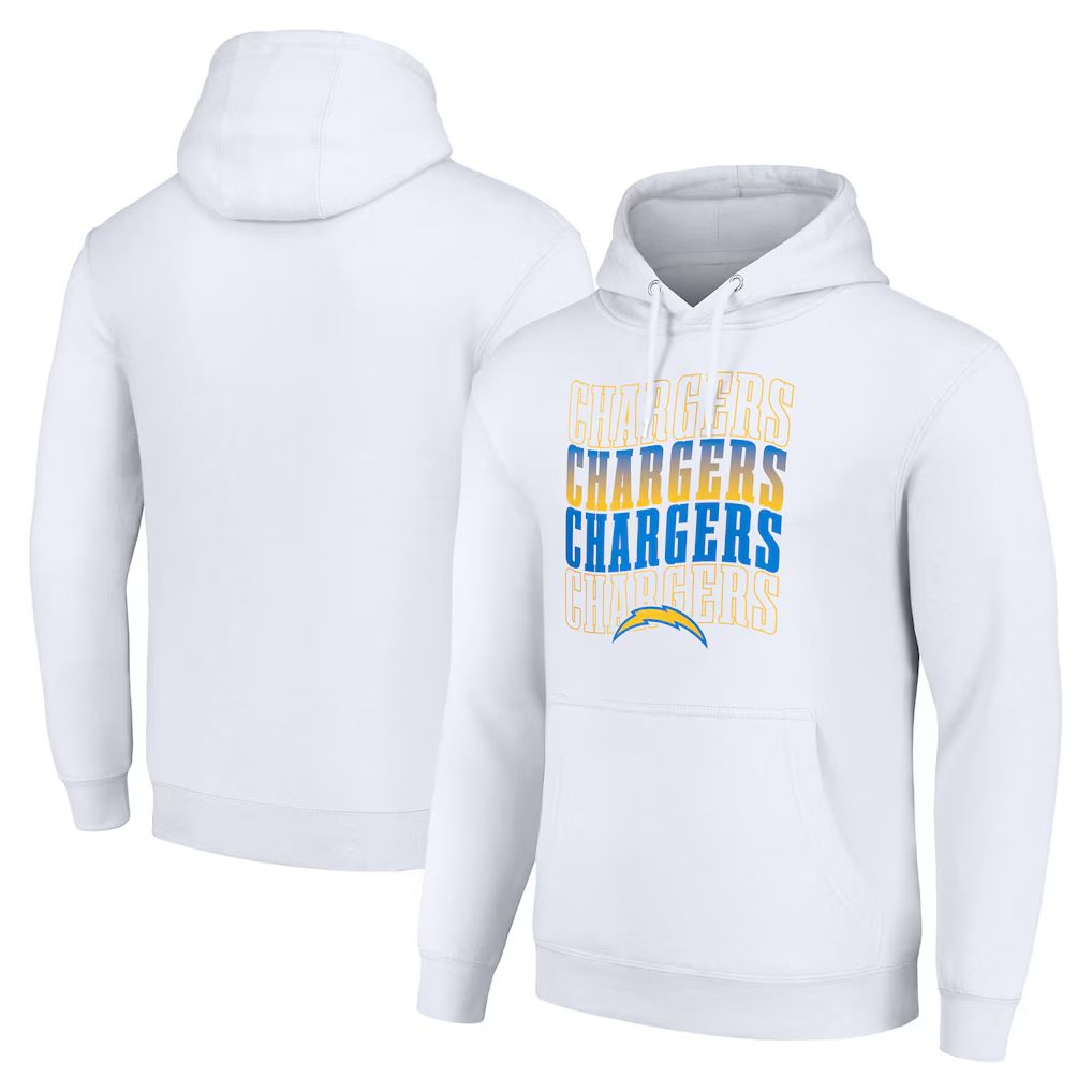 Men 2026 NFL Los Angeles Chargers White Hoodie hooded style 02